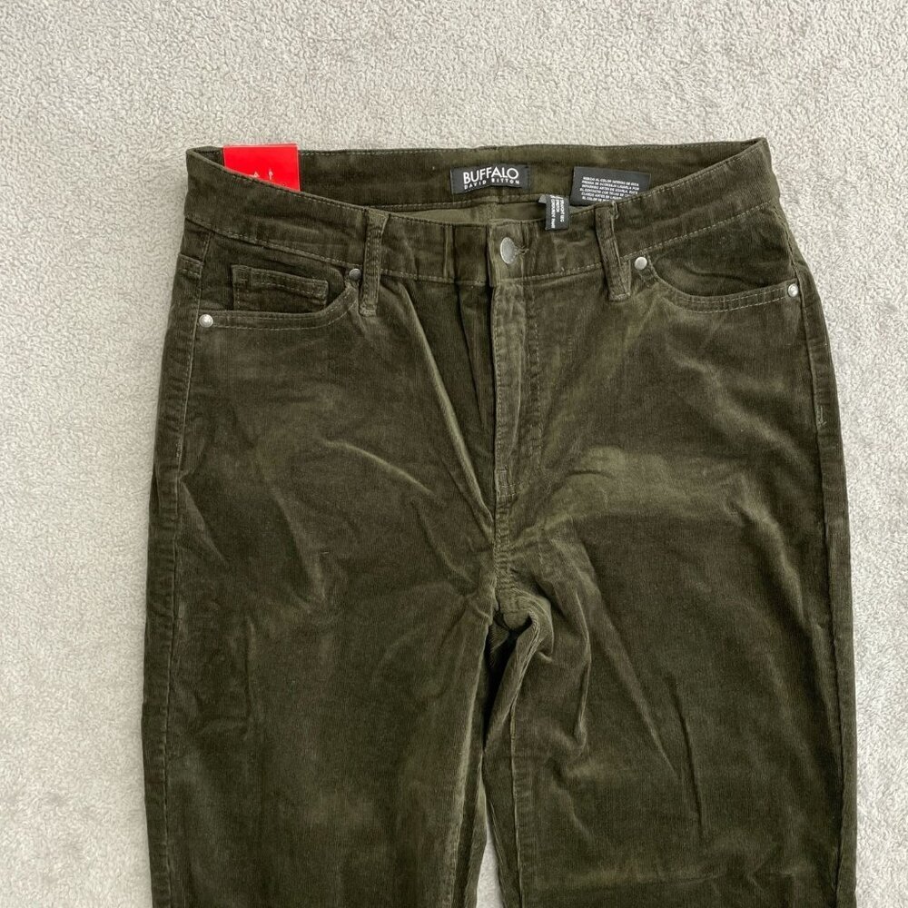 Buffalo David Bitton Women's 8/29 Straight Leg Stretch Corduroy Green M0859 - Picture 11 of 12
